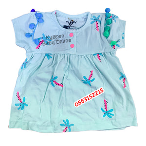 Baby Girl Top / Dress (Tuffy, Green) - Kyemen Baby Online