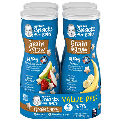 Gerber Cereal Snack Puffs Banana Grain & Grow 8m+ - Kyemen Baby Online