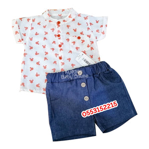 Baby Girl Top And Jeans Shorts (Cim&Cim) - Kyemen Baby Online