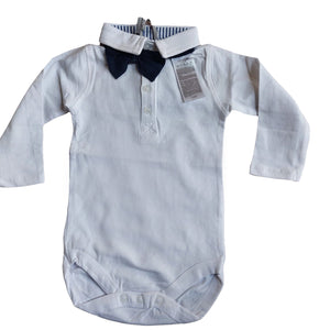 Baby Boys White Long Sleeve Bodysuit (Coolclub) - Kyemen Baby Online