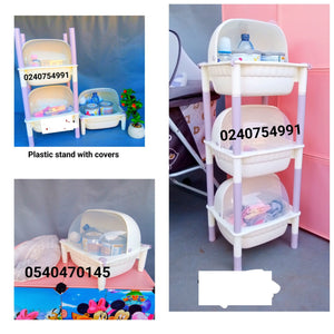 Item Rack With Cover/ Plastic Stand (S 3313-3) - Kyemen Baby Online