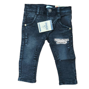 Baby Boy Ripped Jeans Trousers (Oshkosh) Off Black - Kyemen Baby Online