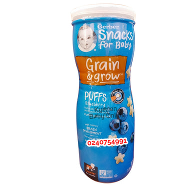 Gerber Snack Puffs Blueberry (Grain And Grow) 8m+ - Kyemen Baby Online
