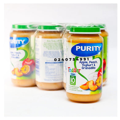 Purity Apple Peach Yoghurt & Granadilla (6pcs) 10m+ - Kyemen Baby Online