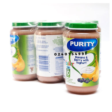 Purity Banana & Berry With Yoghurt (6Pcs) 10m+ - Kyemen Baby Online