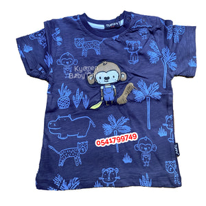 Baby Boy T-Shirt (Tuffy Monkey) Blublack - Kyemen Baby Online