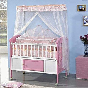 Baby White Wooden 2 in 1 cot With Drawer 699 Baby Bed/Baby Crib - Kyemen Baby Online