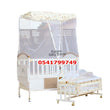 Load image into Gallery viewer, Baby White Wooden 2 in 1 cot With Drawer 699 Baby Bed/Baby Crib - Kyemen Baby Online
